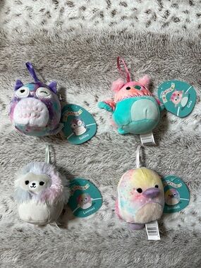 NWT | Squishmallows Plush Four Set - Solina, Gala, Leonori, Brindall